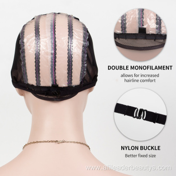 Adjustable Elastic Straps Plastic Paper Weaving Wig Cap